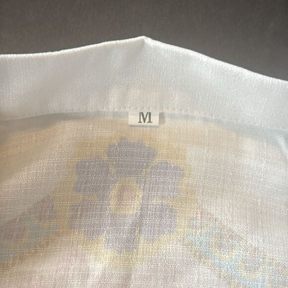 Women’s Floral Print White Summer Mini Dress *Tag Size M fits like a SMALL NEW - Picture 7 of 14